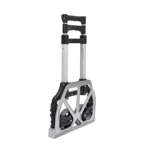 Folding Hand Truck and Dolly with 2 Wheels for Moving, Heavy Duty Luggage Handcart, Aluminum Box Cart with 3 Level Adjustable Telescoping Handle for 154lbs Load Capacity