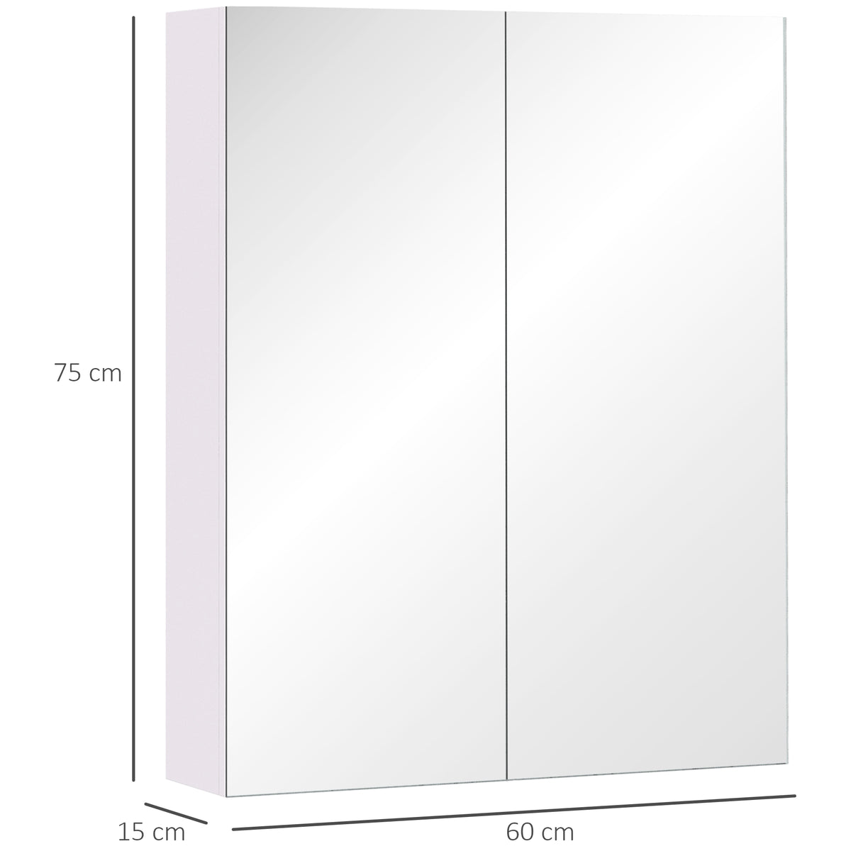 Wall Mount Medicine Cabinet with Mirror, Bathroom Mirror Cabinet Storage Organizer with Adjustable Shelf – view 2