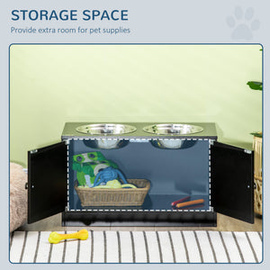 Elevated Dog Bowls for Large Dogs Pet Feeding Station with Stand, Storage – view 4