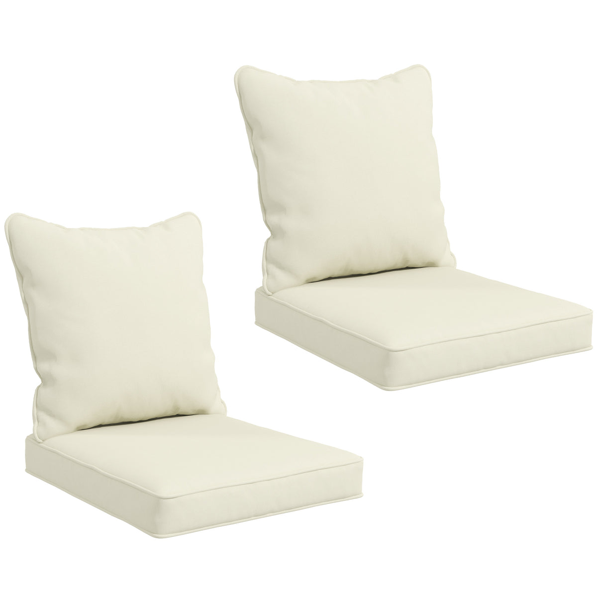 Seat Cushion Back Pillows Replacement Set of 2, Patio Chair Cushions Set for Indoor Outdoor, Blue – view 8