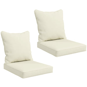 Seat Cushion Back Pillows Replacement Set of 2, Patio Chair Cushions Set for Indoor Outdoor, Blue – view 8