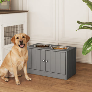 Elevated Dog Bowls for Large Dogs Pet Feeding Station with Stand, Storage – view 14