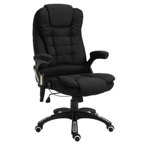 Ergonomic Office Chair Large Leather Massage Executive High Back Reclining Swivel Wheels Black