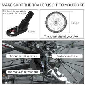 Aosom 2-in-1 Dog Bike Trailer for Large Dogs