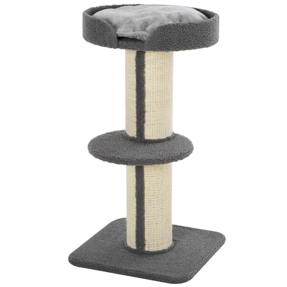 Cat Tree Kitty Tower with Sisal Mat Scratching Post, Cat Bed, Cushion, Perch, 18" x 18" x 36", Brown – view 8