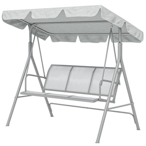 3-Seater Patio Swing, Outdoor Swing Chair, A Frame Porch Swing with Canopy Garden Hammock Glider Bed, Black – view 8