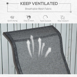Patio Glider with Breathable Mesh Fabric, Outdoor Glider Chair, Garden Rocking Gliding Seat for Patio – view 8