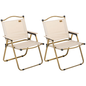 Camping Chair, Lightweight Folding Chair, Portable Armchair, Excellent for Festivals, Fishing, Khaki – view 8