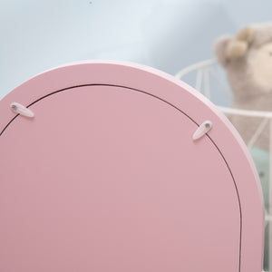 Qaba Kids Dressing Table and Chair Set, Girls Dressing Set, Makeup Desk with Drawer for 3-6 Years Old Kids