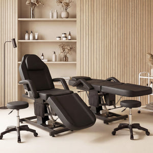 Tattoo Chair for Client Esthetician with Hydraulic Stool-Black view 2