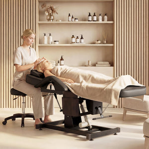 Tattoo Chair for Client Esthetician with Hydraulic Stool-Black view 3