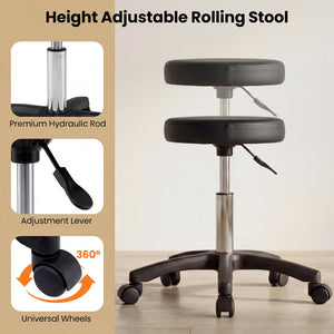 Tattoo Chair for Client Esthetician with Hydraulic Stool-Black view 6