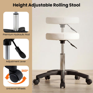 Tattoo Chair for Client Esthetician with Hydraulic Stool-White view 6