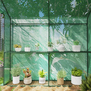 73" x 47" x 75" Walk-in Greenhouse Outdoor Portable Plant Flower Growth Warm House Garden Tunnel Shed – view 13