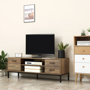 TV Stand for TV up to 50 Inches, TV Cabinet with Door, Open Storage and Drawers, TV Table with Steel Legs – view 14