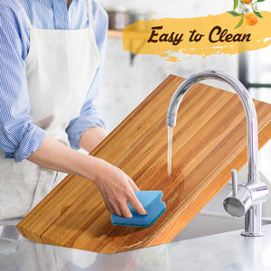 Teak Wood Cutting Board Extra Large 24 Inch Reversible Cutting Board with Handle view 7