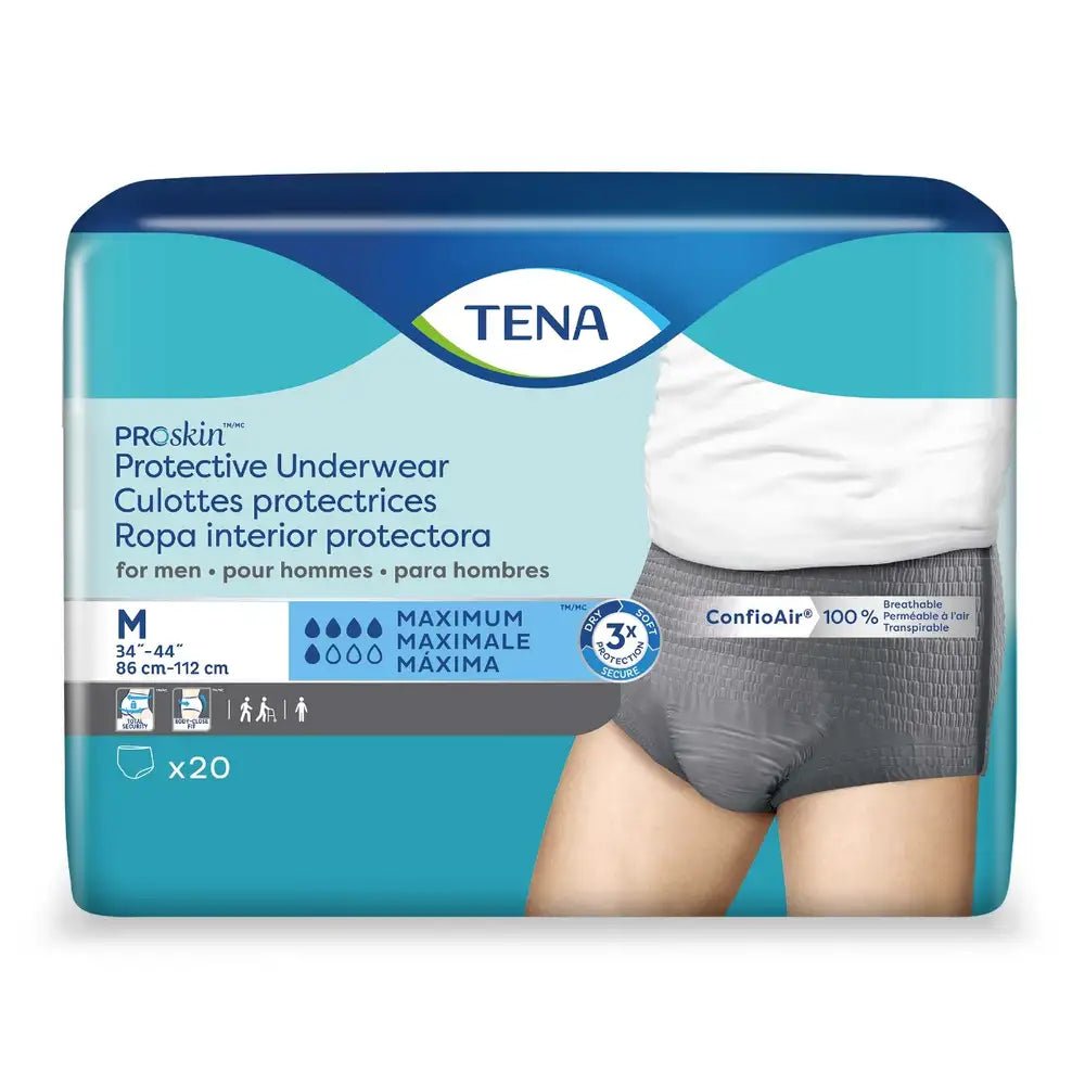 TENA ProSkin Protective Underwear for Men, Moderate Absorbency