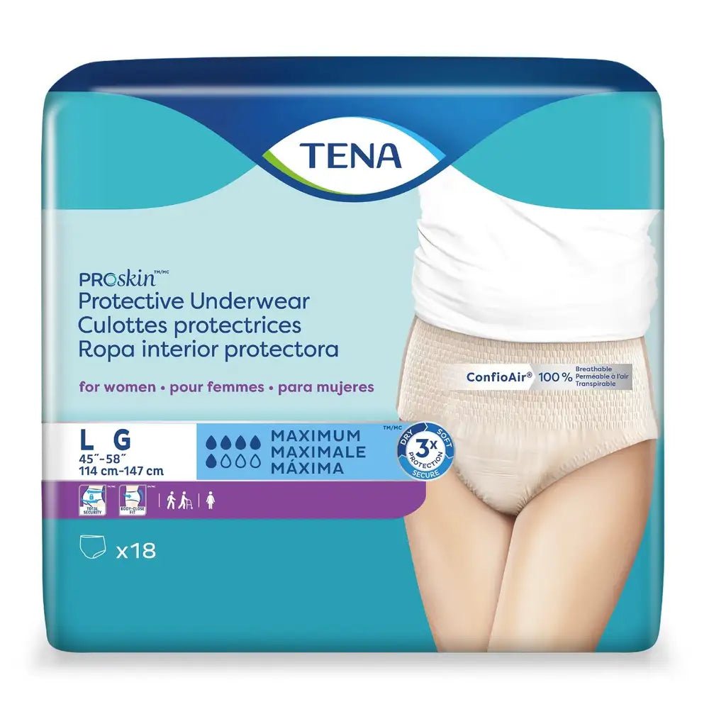 TENA ProSkin Protective Underwear for Women, Moderate Absorbency
