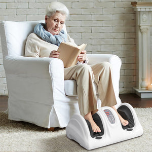 Therapeutic Shiatsu Foot Massager with High Intensity Rollers-White view 2