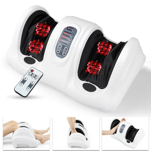 Therapeutic Shiatsu Foot Massager with High Intensity Rollers-White view 4