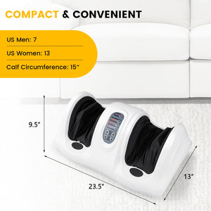 Therapeutic Shiatsu Foot Massager with High Intensity Rollers-White view 5
