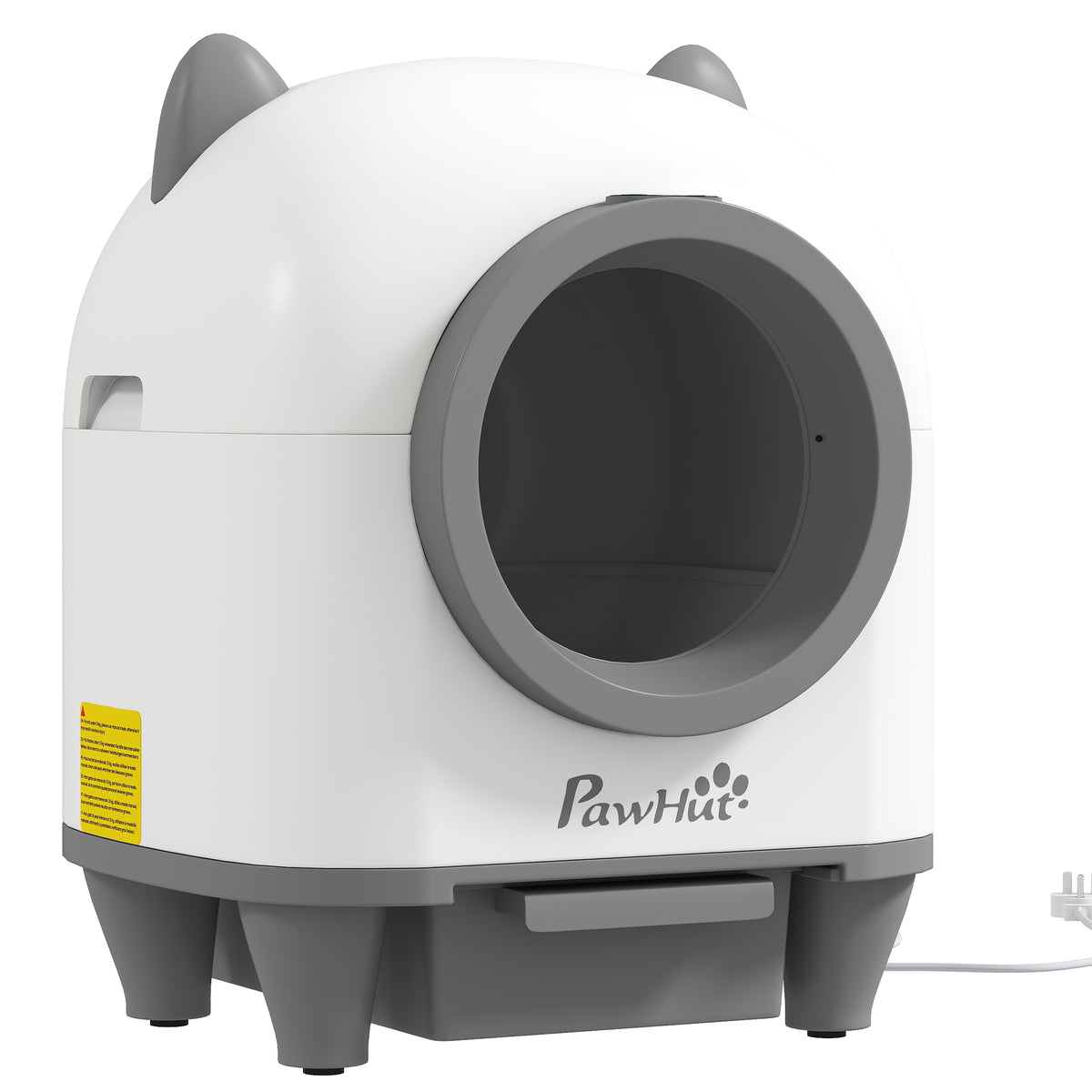 Automatic Cat Litter Box with App Control, Odor Isolation, Safety Protection, Anti-Pinch, 1 Roll Garbage Bag