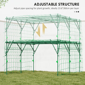 Garden Arch Cucumber Trellis for Climbing Plants, 7.3 FT Tall Metal Plant Trellis Support with Climbing – view 11