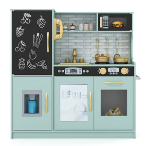 Toddler Pretend Play Kitchen for Boys and Girls 3-6 Years Old-Green