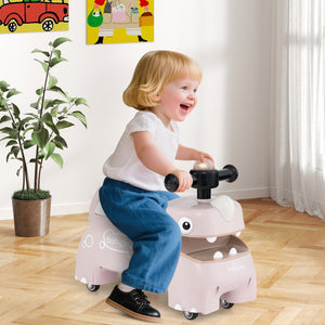 Toddler Ride on Toy Walking Sliding Car with Lights and Music-Pink view 2