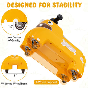 Toddler Ride on Toy Walking Sliding Car with Lights and Music-Yellow view 9