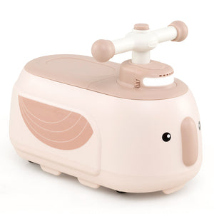 Toddler Ride on Toy with Trailer and Light Music-Beige view 4