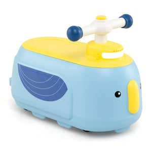 Toddler Ride on Toy with Trailer and Light Music-Blue view 4