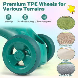Toddler Tricycle with Limited Steering with Front Baskets and Bell-Green view 8