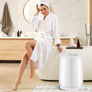 Towel Warmer Bucket with Auto Shut Off for Bathroom-White view 3