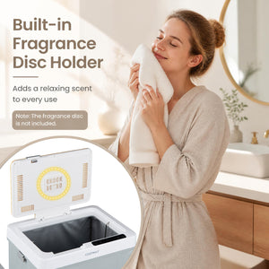 Towel Warmer Bucket with Foldable Design and Auto Shut Off for Bathroom-Natural view 4