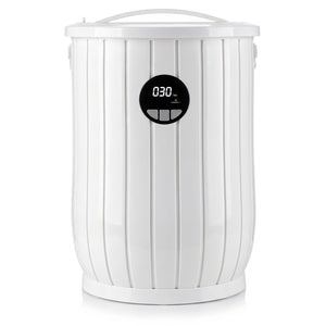 Towel Warmer Heated Bucket with Auto Shut Off and Fragrance Tray for Bathrooms-White