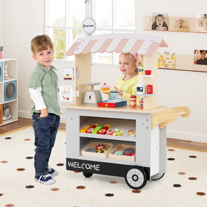 Toy Cart Play Set with POS Machine and Lovely Scale-Gray view 3