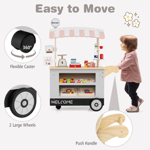Toy Cart Play Set with POS Machine and Lovely Scale-Gray view 8