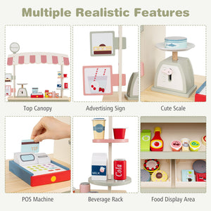 Toy Cart Play Set with POS Machine and Lovely Scale-Green view 6