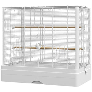 22" Bird Cage for Budgie Finches Canaries Love Birds with Wooden Stands, Slide-Out Tray, Handles – view 8