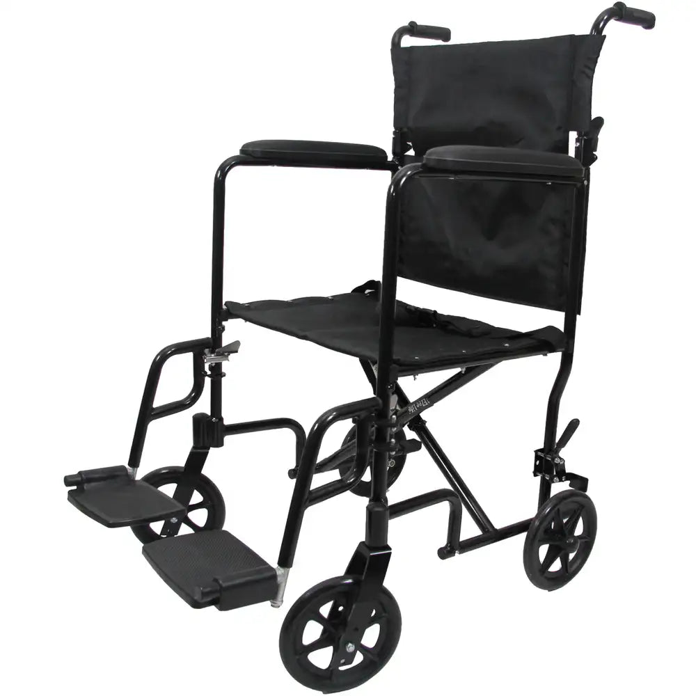 EZee Life CH1042 Lightweight Transport Chair, 18.5" x 15.75" Seat