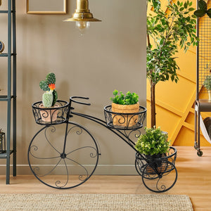 Tricycle Plant Stand Flower Pot Cart Holder in Parisian Style view 3