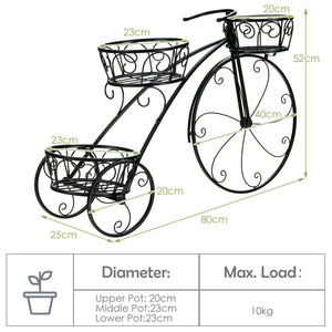 Tricycle Plant Stand Flower Pot Cart Holder in Parisian Style view 5