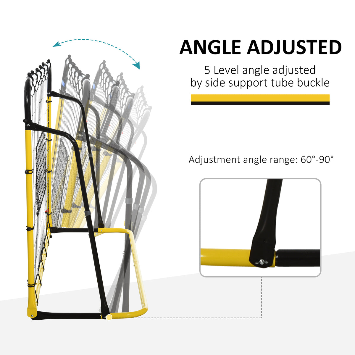 Soozier 6' x 4' Soccer Rebounder, Soccer Goal with 5 Angle Adjustable