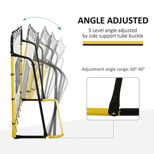 Soozier 6' x 4' Soccer Rebounder, Soccer Goal with 5 Angle Adjustable