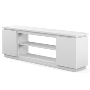 TV Cabinet with 3 Adjustable Shelves and Anti-Tipping Kits for TVs up to 80 Inch-White view 4