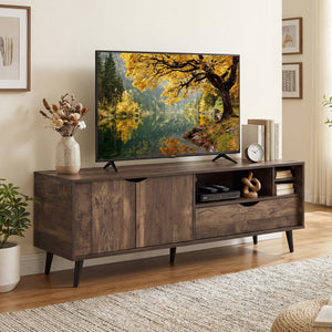 TV Stand for TVs up to 65 Inches Rustic Entertainment Center-Brown view 2