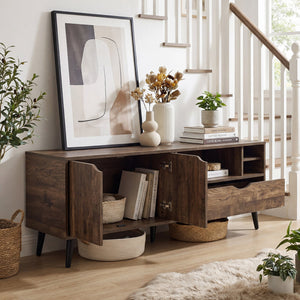 TV Stand for TVs up to 65 Inches Rustic Entertainment Center-Brown view 5