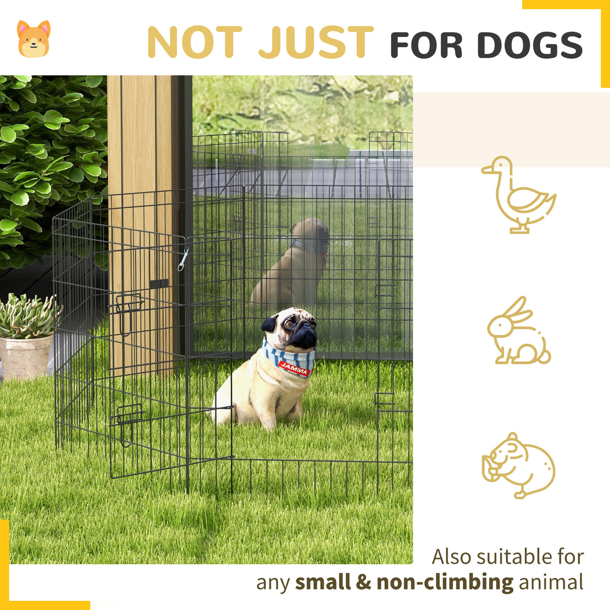 30inch Foldable Metal Exercise Pet Playpen Yard Dog Puppy Kennel Cage 8 Panel
