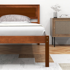 Twin/Full/Queen Size Bed Frame with Wooden Headboard and Slat Support-Twin Size view 8